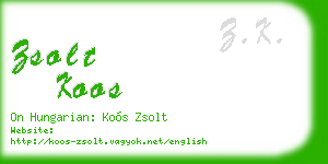 zsolt koos business card