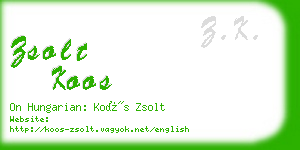 zsolt koos business card